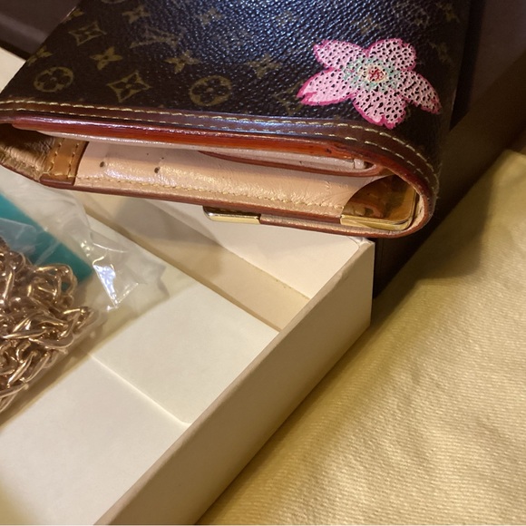 LOUIS VUITTON Porte Tresor Cherry Blossom Wallet DATE STAMPED TH0023 W/COA - Picture 6 of 9